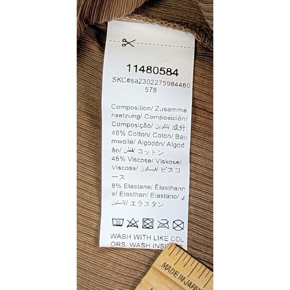 Back to Basics Body Tank Dress Ribbed Stretch Beige Shein Womens XL New with Tag - Picture 4 of 8